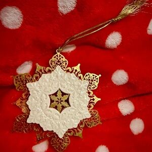 Metallic Snowflake - With Box. Lenox Christmas Ornament